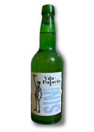 Sidra Viuda de Palacio sin alcohol en Sidrería Colunga en Langreo